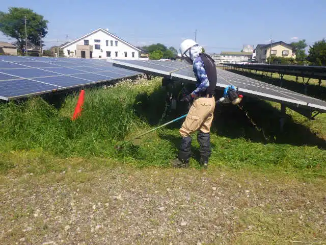 太陽光パネル施設除草